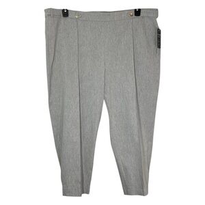 Zac & Rachel Pants Grey Heathered Slim Ankle  Pull On‎ in Size 24W  NWT